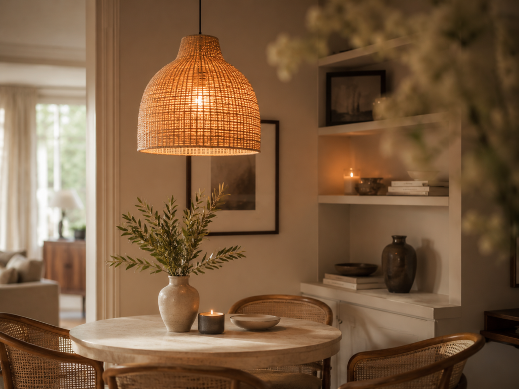 Affordable statement pendant lighting — luxury home decor on a budget idea