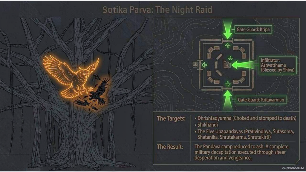 Sauptika Parva - the night raid on the Pandava camp