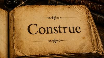 Word of the day: Construe |